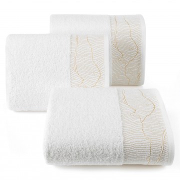 Puszysty ręcznik Metalic biały