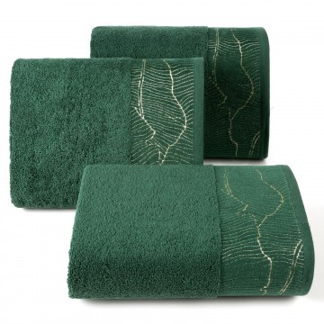 Puszysty ręcznik Metalic zielony