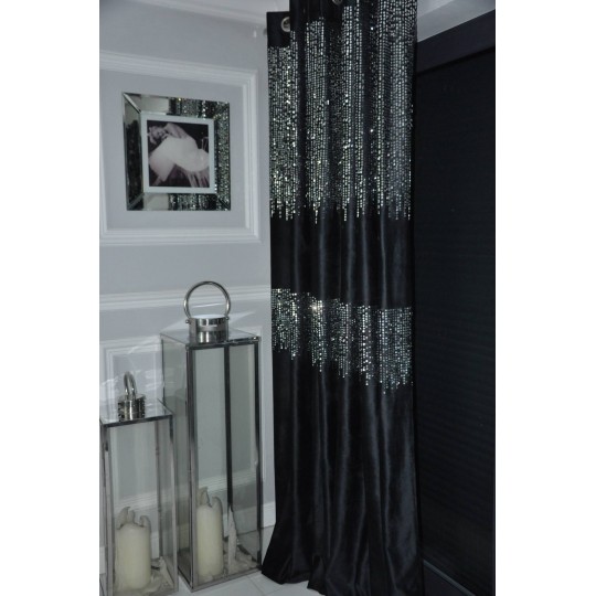 Zasłona czarna Magic silver2