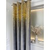 Zasłona Metalic Gold 2 Grafit przelotki