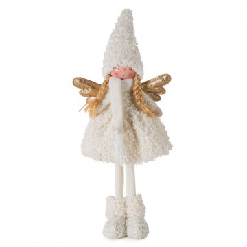 Figurka świąteczna Lalka Elf DOLL Kremowy