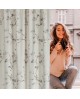 Zasłona SELENA zdobiona nadrukiem kwiatu jabłoni Kremowy