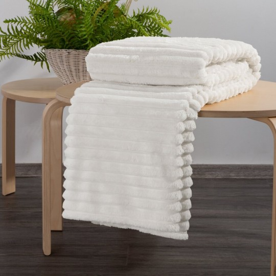 Koc typu flano SOFT 150X200 Biały