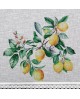 Zazdrostka CLOE zdobiona nadrukiem cytryn Biały 150x 90 cm