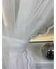 Firana zakładana Diamond zdobiona diamencikami biała 400x160 cm