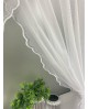 Firana zakładana Diamond zdobiona diamencikami biała 400x160 cm